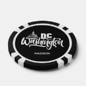 Aangepaste naam en kleur Washington DC Poker Chips (Enkel)