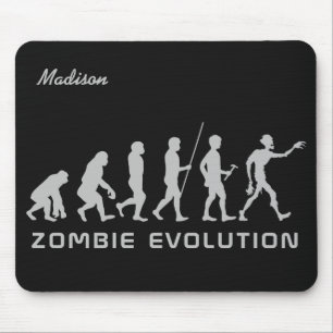 Aangepaste naam en kleur Zombie Evolutiemousepad Muismat