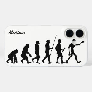 Aangepaste naam en kleur Zombie Evolutieschakelaar iPhone 16 Hoesje