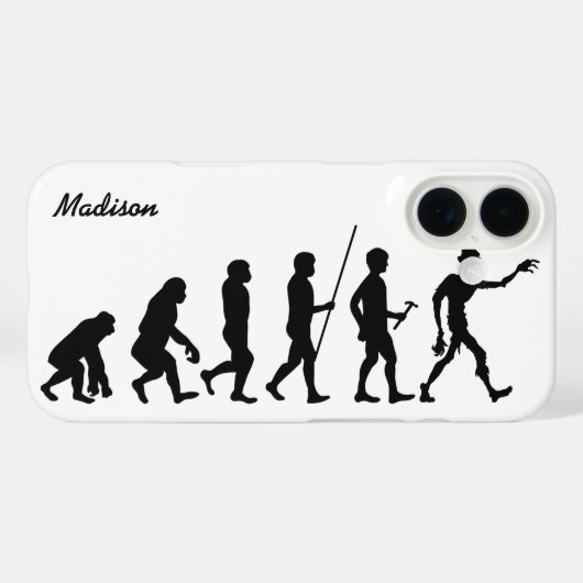 Aangepaste naam en kleur Zombie Evolutieschakelaar Case-Mate iPhone Case (Achterkant (horizontaal))