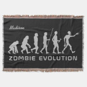 Aangepaste naam en kleur Zombie Evolution-deken Deken (Voorkant)