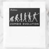 Aangepaste naam en kleur Zombie Evolution-stickers Rechthoekige Sticker (Tas)