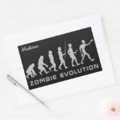 Aangepaste naam en kleur Zombie Evolution-stickers Rechthoekige Sticker (Envelop)