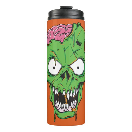 Aangepaste naam en kleur Zombie-tumbler Thermosbeker (Voorkant)