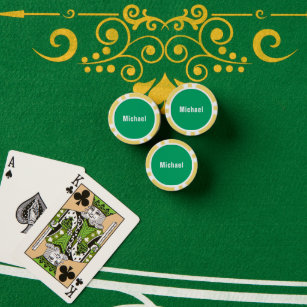 Aangepaste naam en kleuren gepersonaliseerde poker poker chips