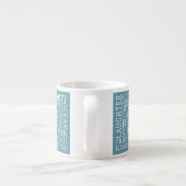 Aangepaste naam en kleurenbekertjes espresso kop (Achterkant)