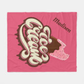 Aangepaste naam en kleurencrème dekens (Voorkant (Horizontaal))