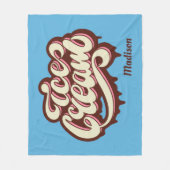 Aangepaste naam en kleurencrème dekens (Voorkant)