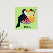 Aangepaste naam en kleurenillustratie poster (Keuken)