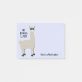 Aangepaste naam en kleurennotities voor Cool Llama Post-it® Notes (Voorkant)