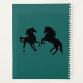 Aangepaste naam en kleurentanner met paardenkoppel planner (Achterkant)