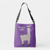 Aangepaste naam en kleurtassen voor Cool Llama Crossbody Tas (Achterkant)