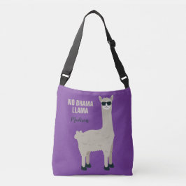 Aangepaste naam en kleurtassen voor Cool Llama Crossbody Tas