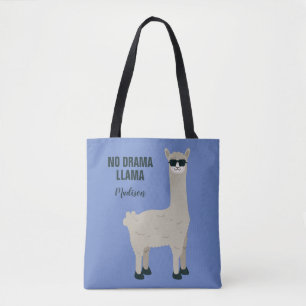 Aangepaste naam en kleurtassen voor Cool Llama Tote Bag