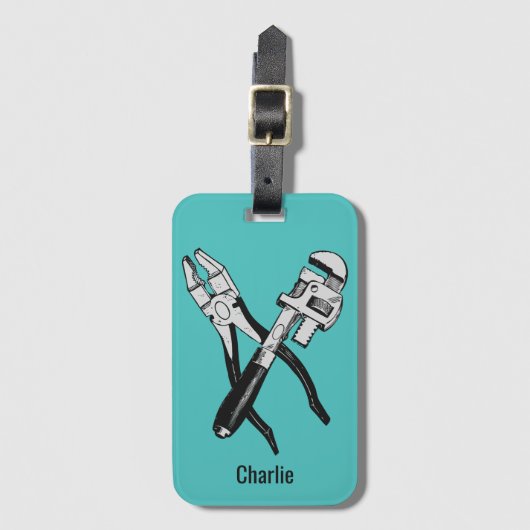 Aangepaste naam en kleurTOOLS Bagagelabel (Voorkant (verticaal))