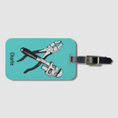 Aangepaste naam en kleurTOOLS Bagagelabel (Voorkant (horizontaal))