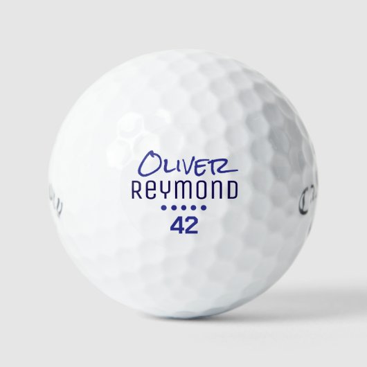 Aangepaste Naam en Leeftijd Beste Golfer's Blue Golfballen (Voorkant)