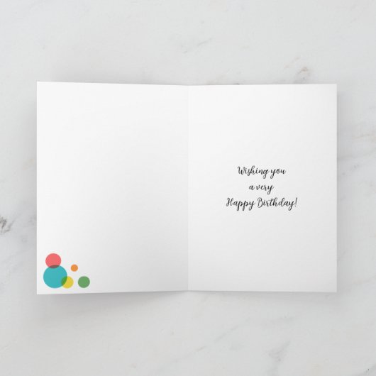 Aangepaste Naam en Leeftijd Jongens Polka Dot Foto Kaart (Binnen)