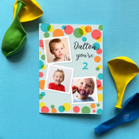 Aangepaste Naam en Leeftijd Jongens Polka Dot Foto