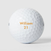 Aangepaste naam en leeftijd verjaardag golfballen (Voorkant)