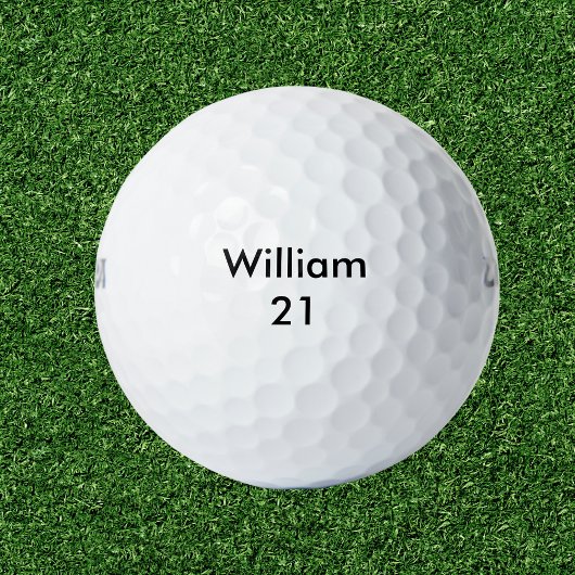 Aangepaste naam en leeftijd Verjaardag Golfballen