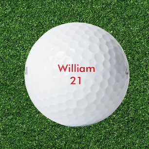 Aangepaste naam en leeftijd verjaardag golfballen