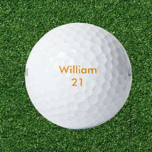 Aangepaste naam en leeftijd verjaardag golfballen