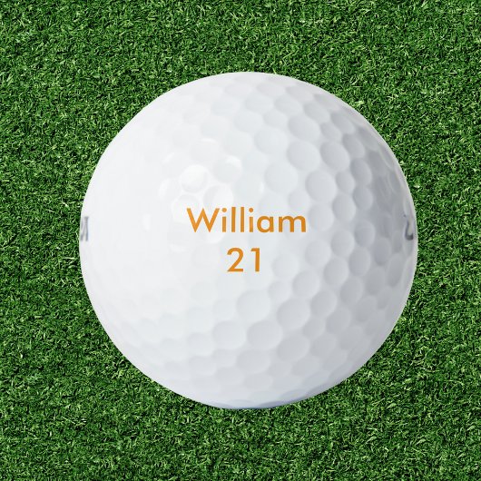Aangepaste naam en leeftijd verjaardag golfballen