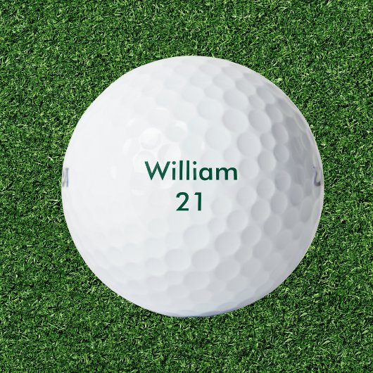 Aangepaste naam en leeftijd Verjaardag Golfballen