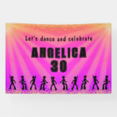 Aangepaste naam en leeftijd verjaardag spandoek (Horizontaal)