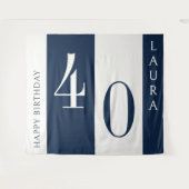 Aangepaste naam- en leeftijdsbanner, verjaardag in wandkleed (Voorkant (horizontaal))