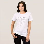 Aangepaste naam en lijnkunst Stoelontwerp Tri-Blend Shirt (Voorkant volledig)