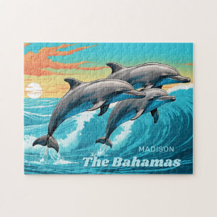 Aangepaste naam en locatie Dolphin Legpuzzel