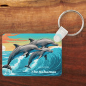 Aangepaste naam en locatie Dolphin Sleutelhanger (Voorkant)