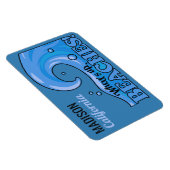 Aangepaste naam en locatie Funny Beach Wave magnet Magneet (Rechterzijde)