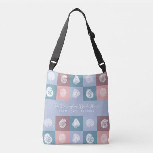 Aangepaste naam en locatie schelpenpatroon crossbody tas
