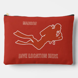 Aangepaste naam en locatie Scuba Diver Etui
