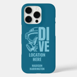 Aangepaste naam en locatie Scuba Diving iPhone 16 Pro Hoesje