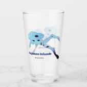 Aangepaste naam en locatie Scuba Diving Glas (Voorkant)