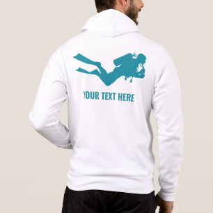 Aangepaste naam en locatie Scuba Diving Hoodie