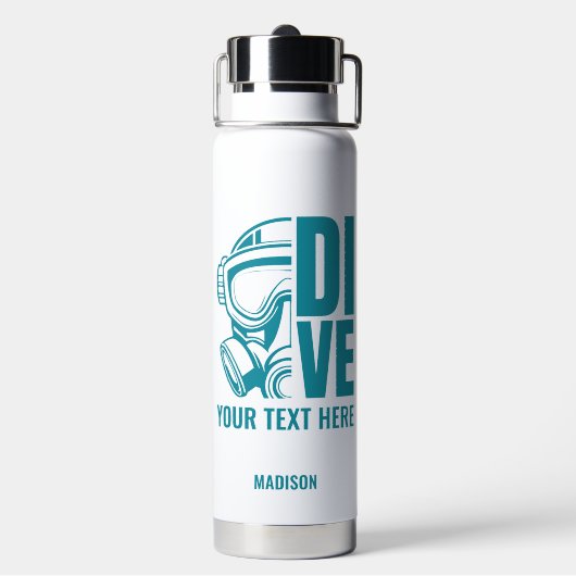 Aangepaste naam en locatie Scuba Diving Waterfles (Achterkant)