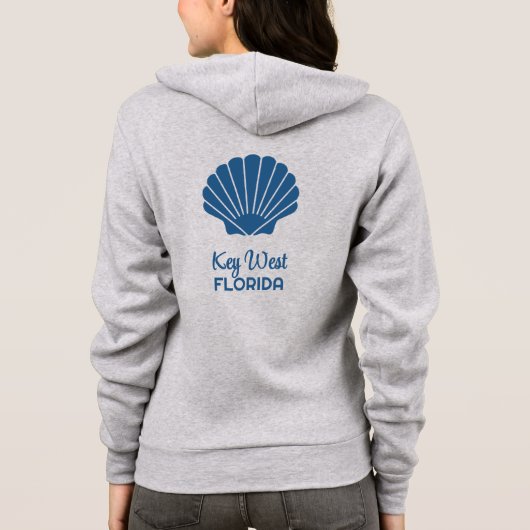 Aangepaste naam en locatie Seashell Hoodie (Achterkant)