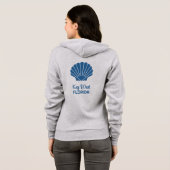 Aangepaste naam en locatie Seashell Hoodie (Achterkant volledig)