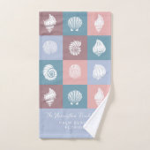 Aangepaste naam en locatie Seashells Patroon Bad Handdoek (Handdoek)