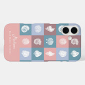 Aangepaste naam en locatie Seashells Patroon Case-Mate iPhone Case (Achterkant (horizontaal))