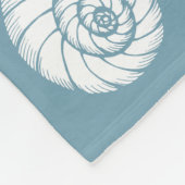 Aangepaste naam en locatie Seashells Patroon Fleece Deken (Hoek)