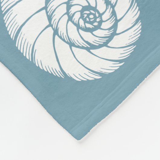 Aangepaste naam en locatie Seashells Patroon Fleece Deken (Hoek)