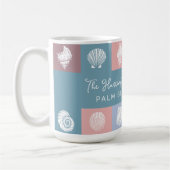 Aangepaste naam en locatie Seashells Patroon Koffiemok (Links)