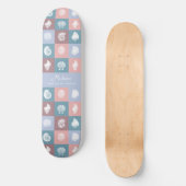 Aangepaste naam en locatie Seashells Patroon Persoonlijk Skateboard (Voorkant)