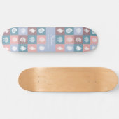 Aangepaste naam en locatie Seashells Patroon Persoonlijk Skateboard (Horizontaal)